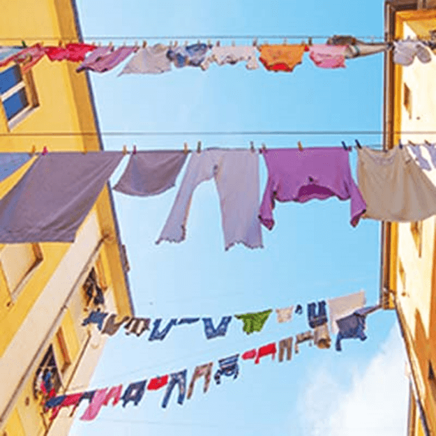 Wäsche auf der Leine