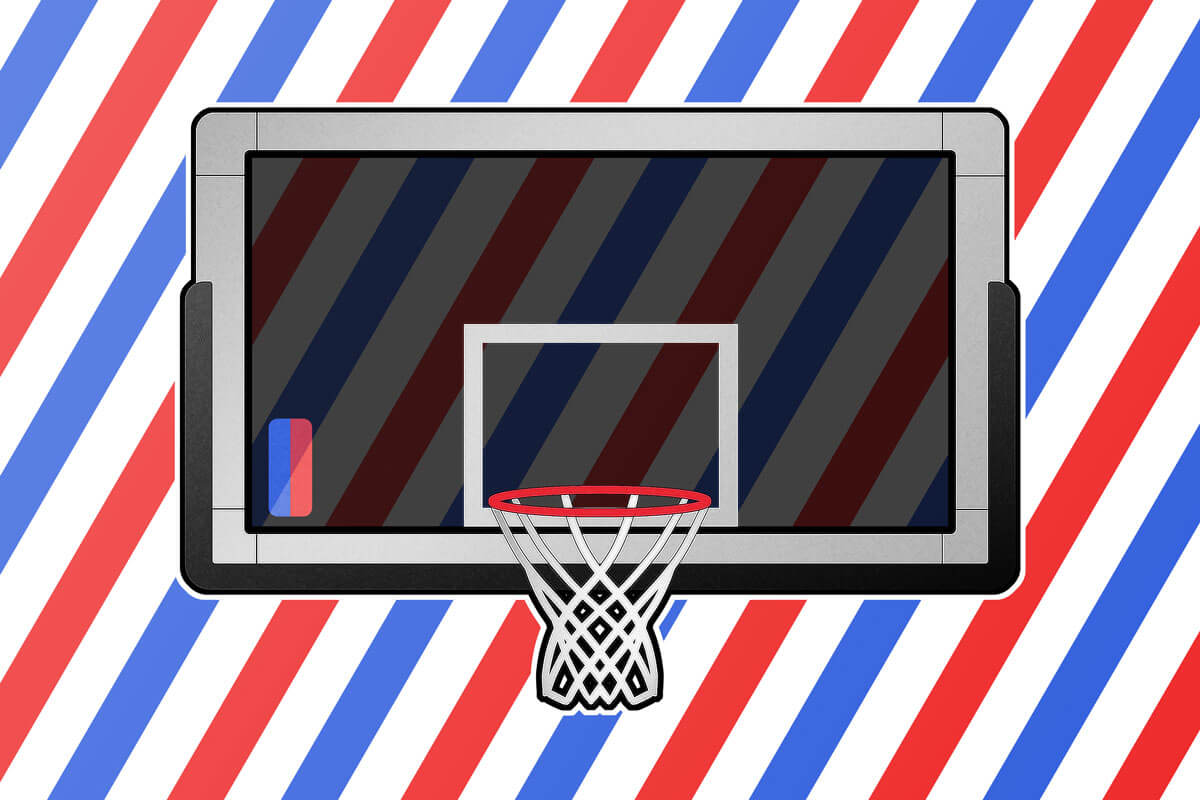 korb mit backboard nach nba standard