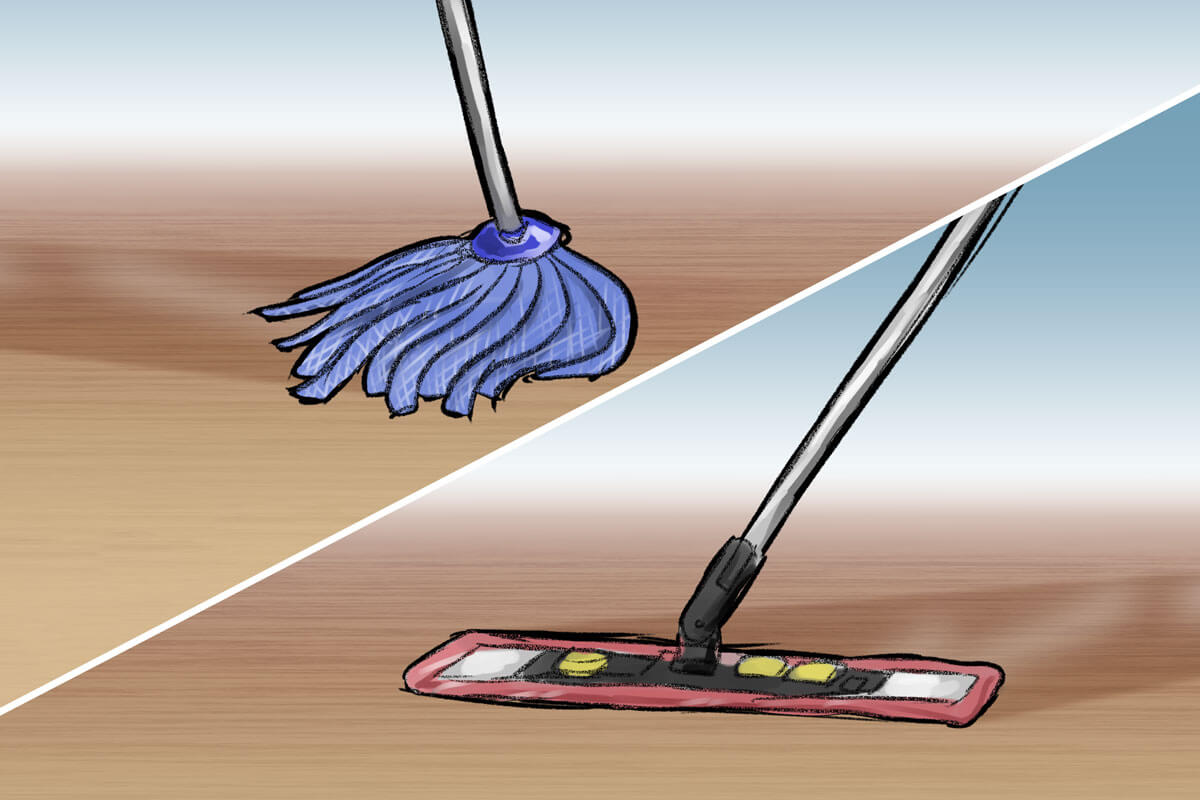 Grafik zu Fransenmob und Flachwischer