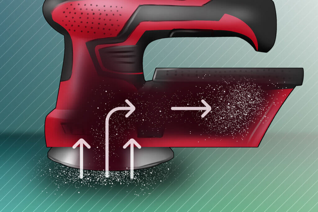 Exzenterschleifer Staubabsaugung