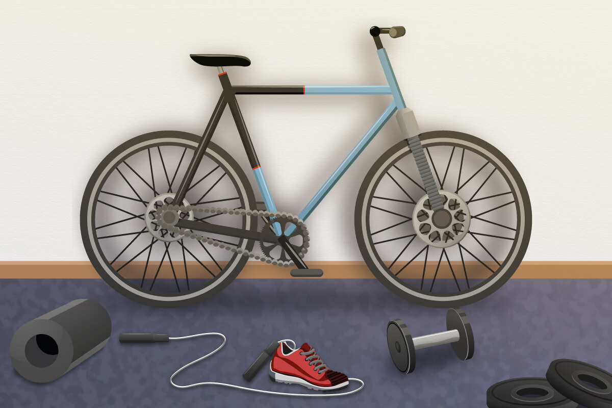 Fitnessbike - im Trainingsraum