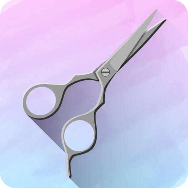 Symbol von einer Sliceschere