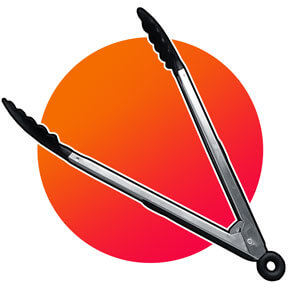 Grillzange mit Feder