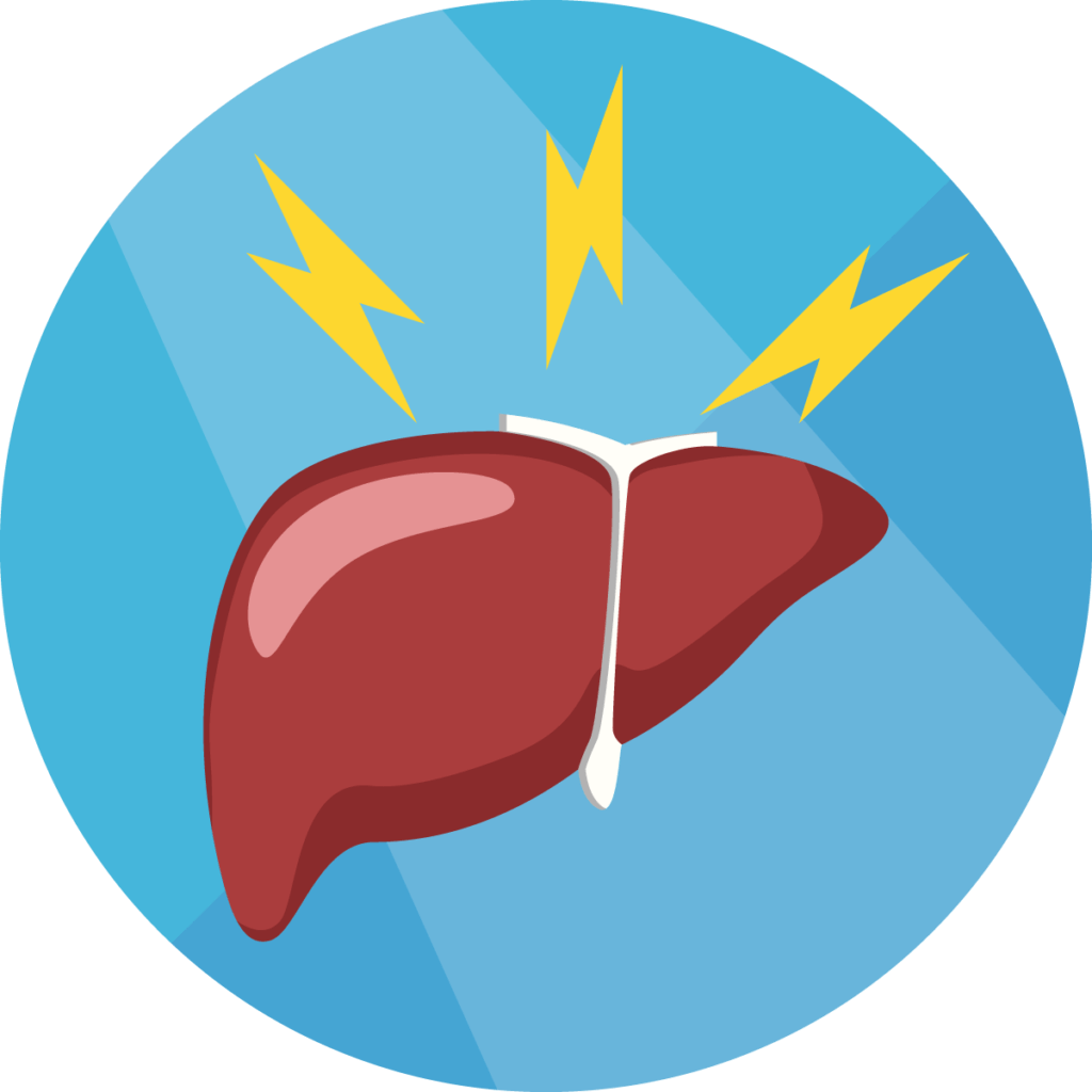 Leber- und Magenschmerzen