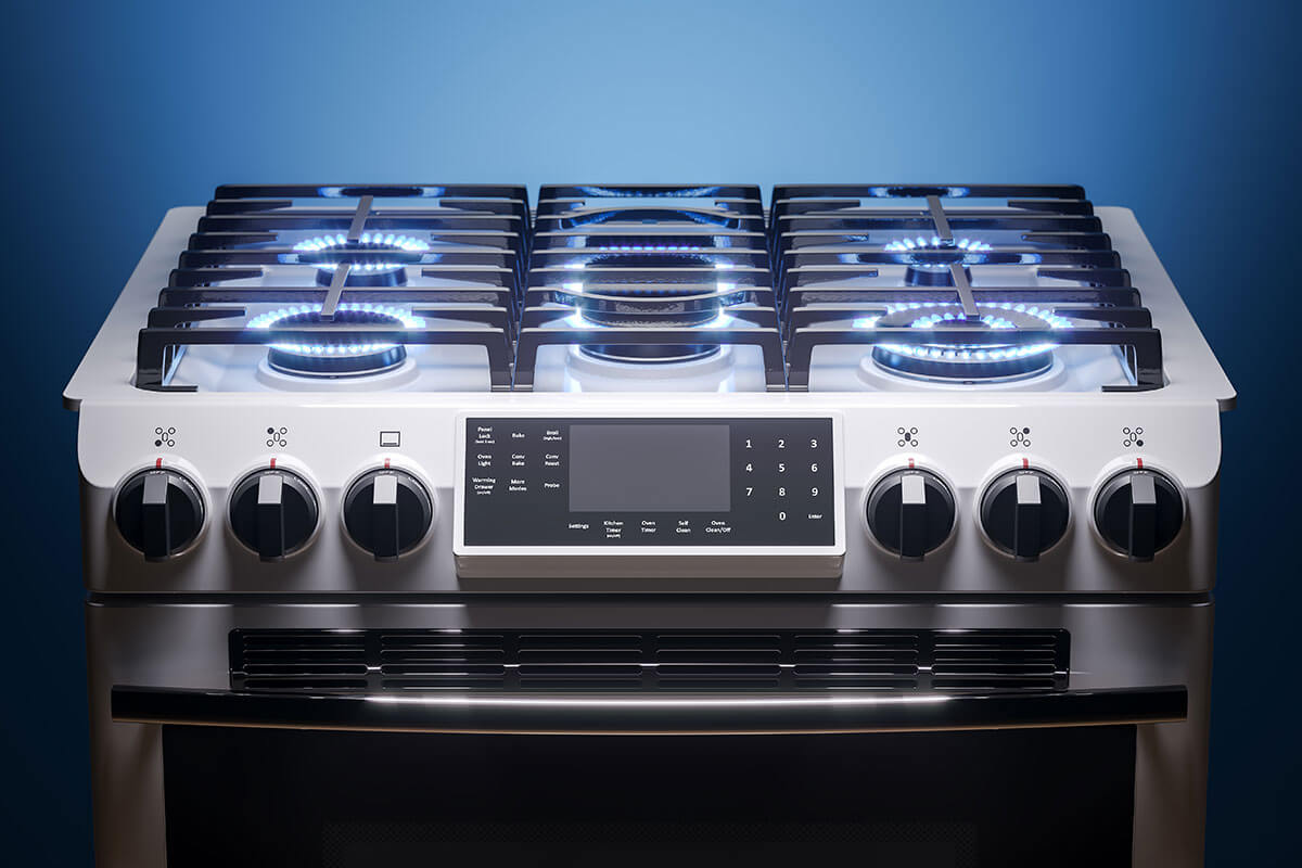 angestalteter Gasherd