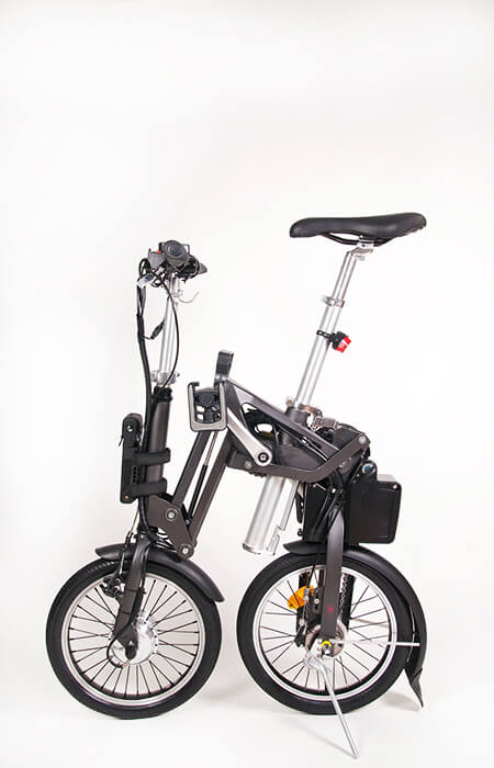 Faltrad zusammen geklappt