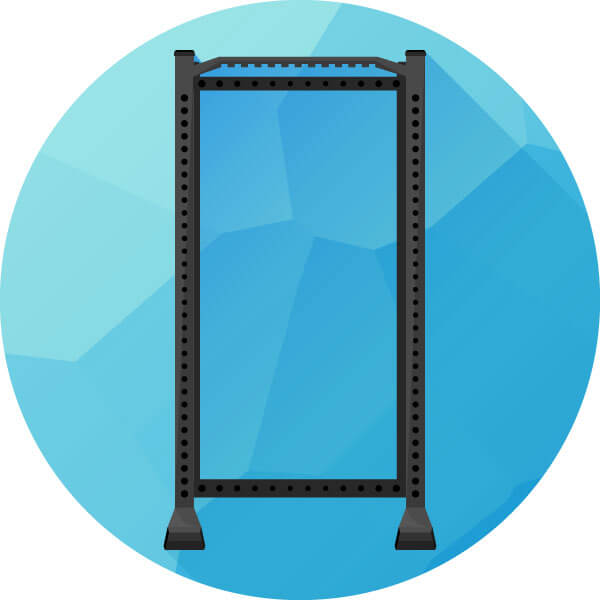 Power Rack Skelett fuer Freihanteltraining