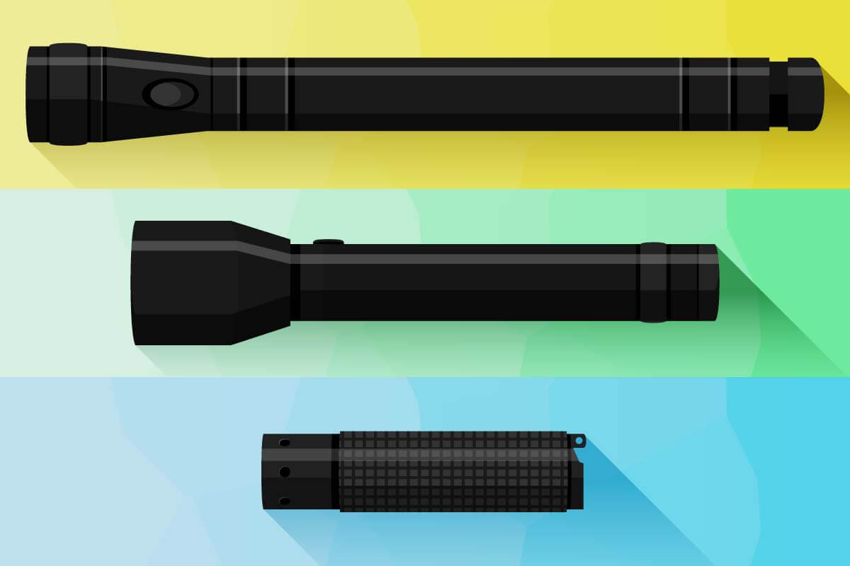 Mini-, mittelgroĂe und Stab-Taschenlampen