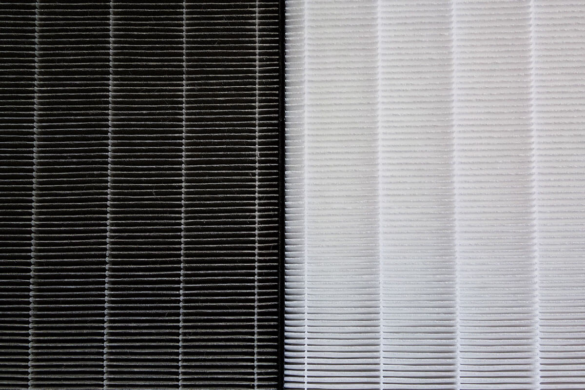 HEPA-Filter benutzt und unbenutzt