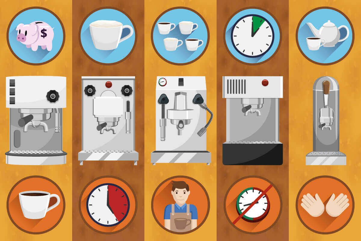 verschiedene Siebträger-Typen