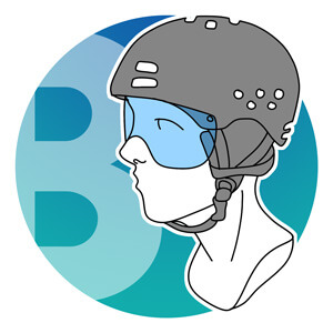 mediaelement skihelm der klasse b