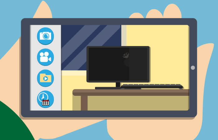 Überwachungskamera Bedienung über Smartphone